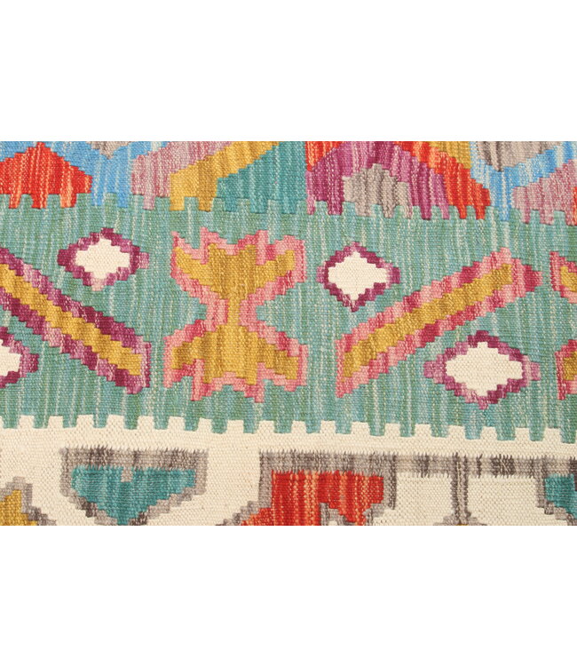 Naila kelim Handgeweven 309x196 cm Traditional Kelim Tapijt Wol