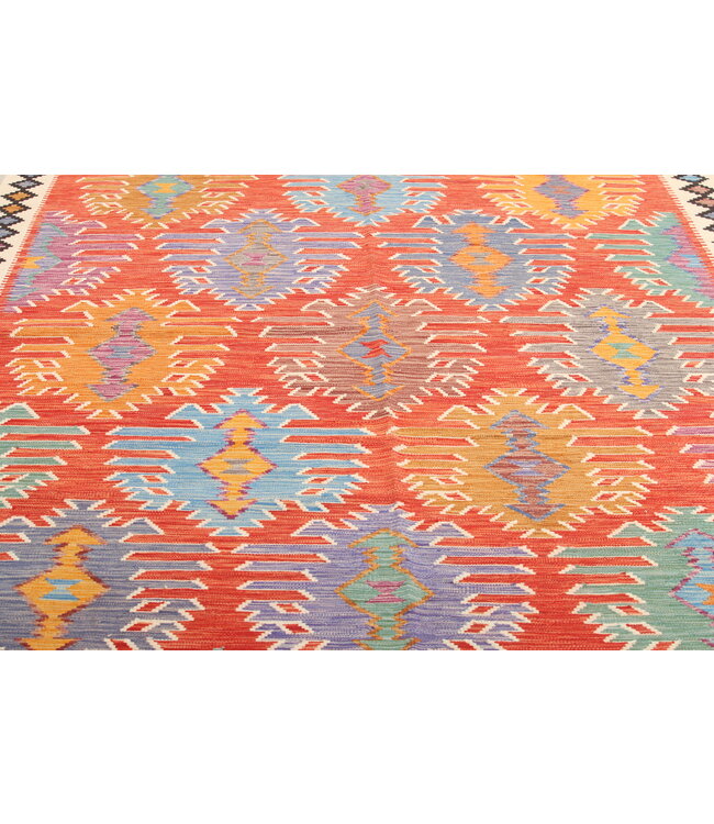 Naila kelim  Handgemacht  301x197 cm Traditional Wolle Kelim Teppich