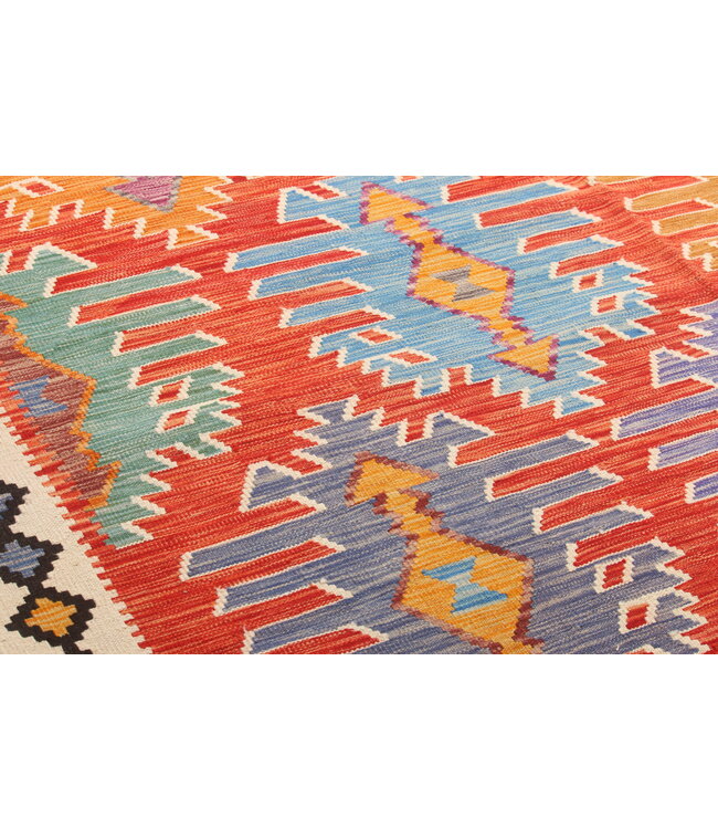 Naila kelim Handgeweven 301x197 cm Traditional Kelim Tapijt Wol