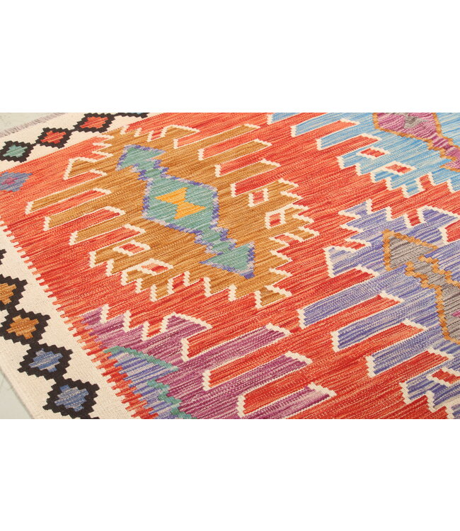 Naila kelim Handgeweven 301x197 cm Traditional Kelim Tapijt Wol