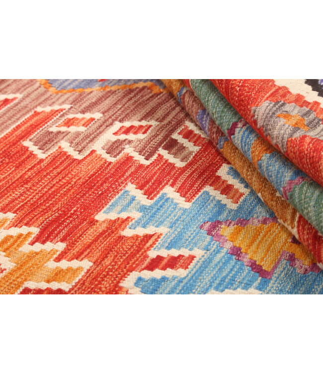 Naila kelim Handgeweven 301x197 cm Traditional Kelim Tapijt Wol