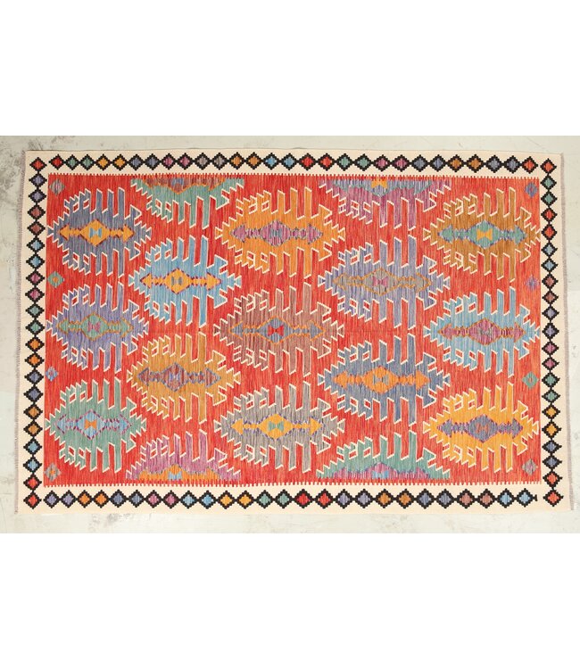 Naila kelim Handgeweven 301x197 cm Traditional Kelim Tapijt Wol