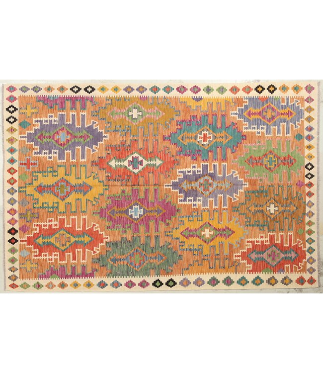 Naila kelim  Handgemacht  309x203 cm   Traditional Wolle Kelim Teppich