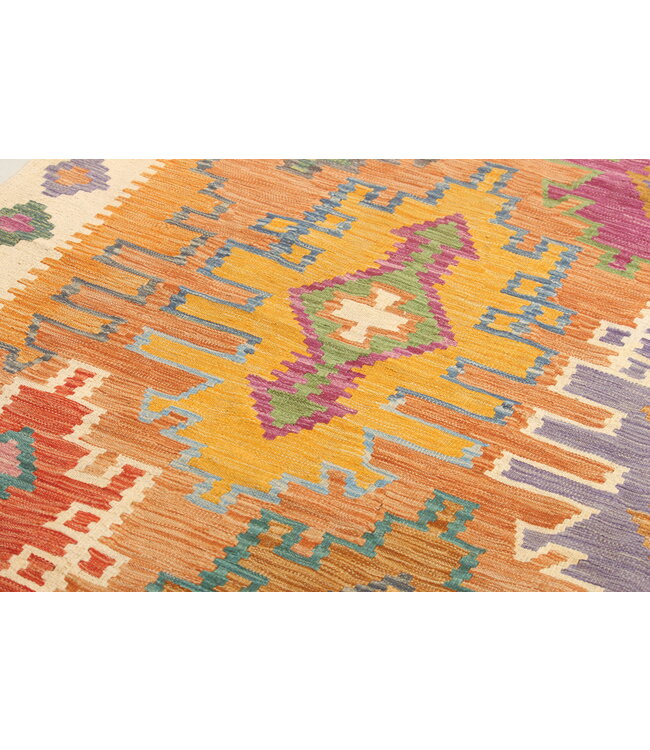 Naila kelim  Handgemacht  309x203 cm   Traditional Wolle Kelim Teppich