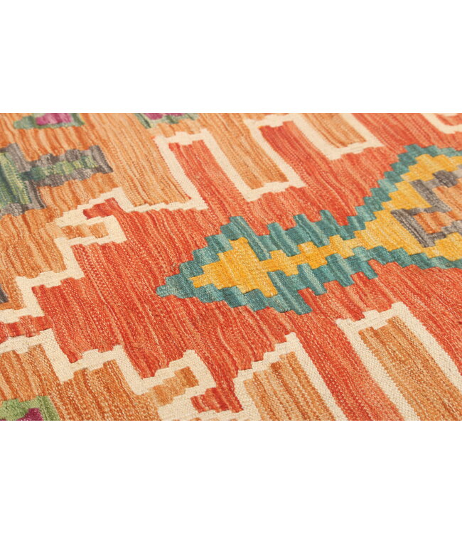 Naila kelim Handgeweven  309x203 cm  Traditional Kelim Tapijt Wol