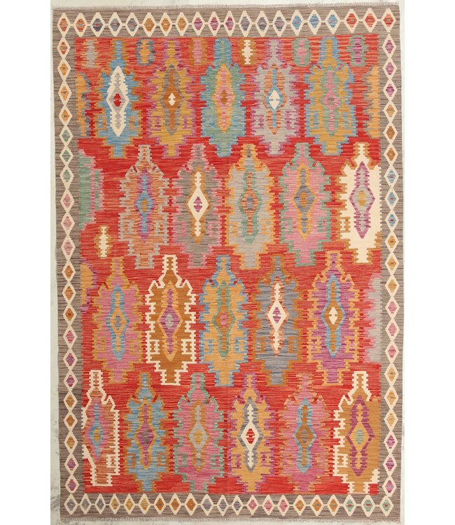 Naila kelim Handgeweven  300x200 cm  Traditional Kelim Tapijt Wol