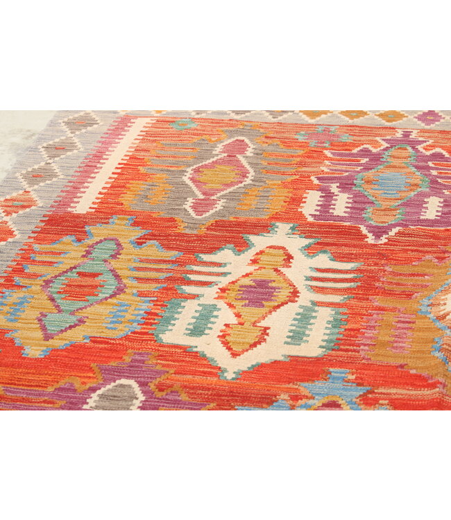 Naila kelim  Handgemacht  305x203 cm Traditional Wolle Kelim Teppich