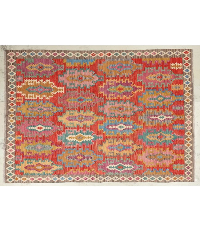 Naila kelim  Handgemacht  288x200 cm Traditional Wolle Kelim Teppich