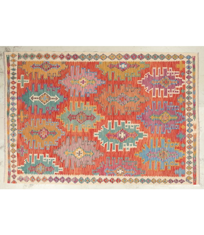 Naila kelim  Handgemacht 295x200 cm Traditional Wolle Kelim Teppich