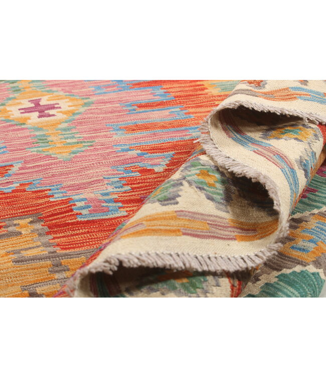 Naila kelim  Handgemacht 295x200 cm Traditional Wolle Kelim Teppich