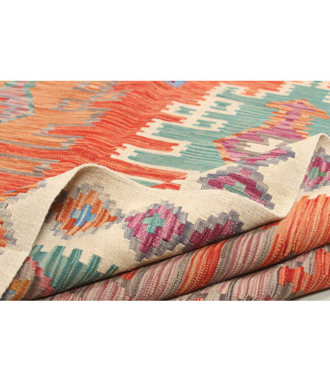 Naila kelim  Handgemacht 295x200 cm Traditional Wolle Kelim Teppich