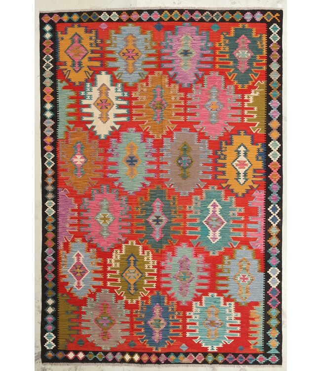 Naila kelim  Handgemacht   294x200 cm Traditional Wolle Kelim Teppich