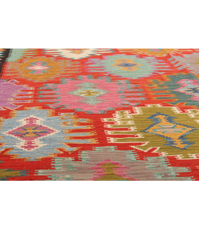 Naila kelim Handgeweven  294x200 cm  Traditional Kelim Tapijt Wol