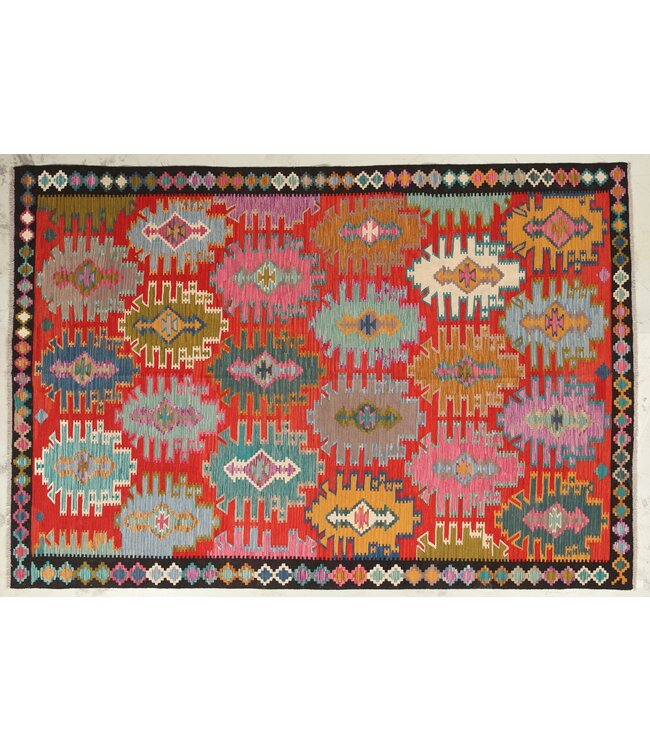 Naila kelim Handgeweven  294x200 cm  Traditional Kelim Tapijt Wol