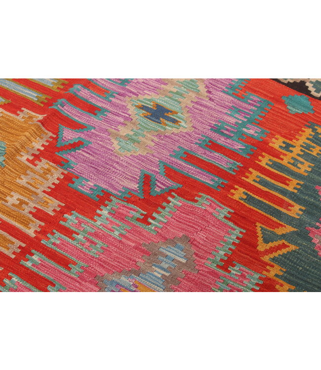 Naila kelim Handgeweven  294x200 cm  Traditional Kelim Tapijt Wol