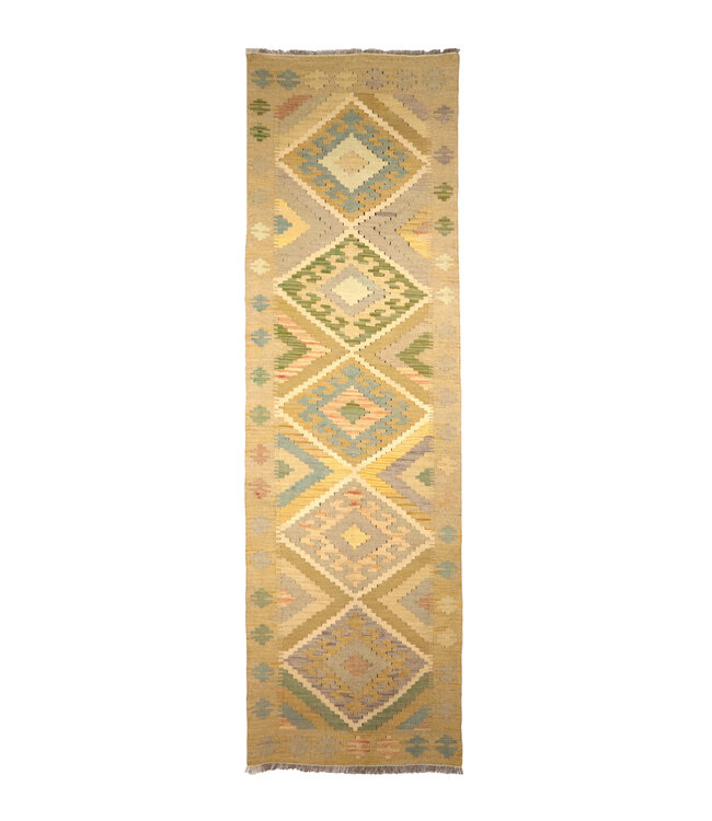 Kelim kleed loper 287x76 cm  vloerkleed tapijt kelims hand geweven