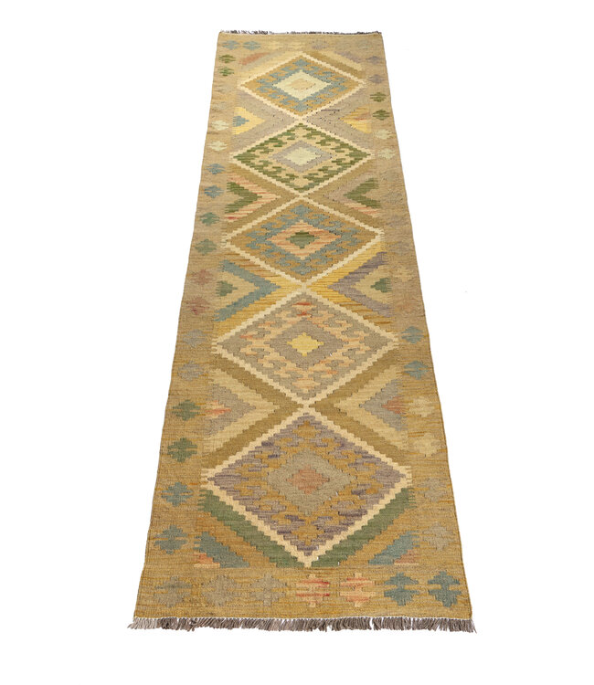 Kelim kleed loper 287x76 cm  vloerkleed tapijt kelims hand geweven