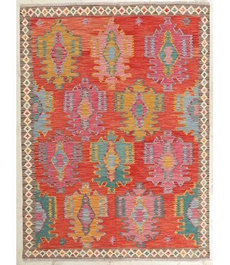 Kelimshop Naila kelim Handgemacht  205x150 cm Traditional Wolle Kelim Teppich