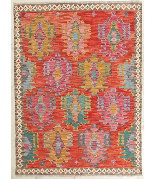 Naila kelim  Handgemacht 205x150 cm Traditional Wolle Kelim Teppich