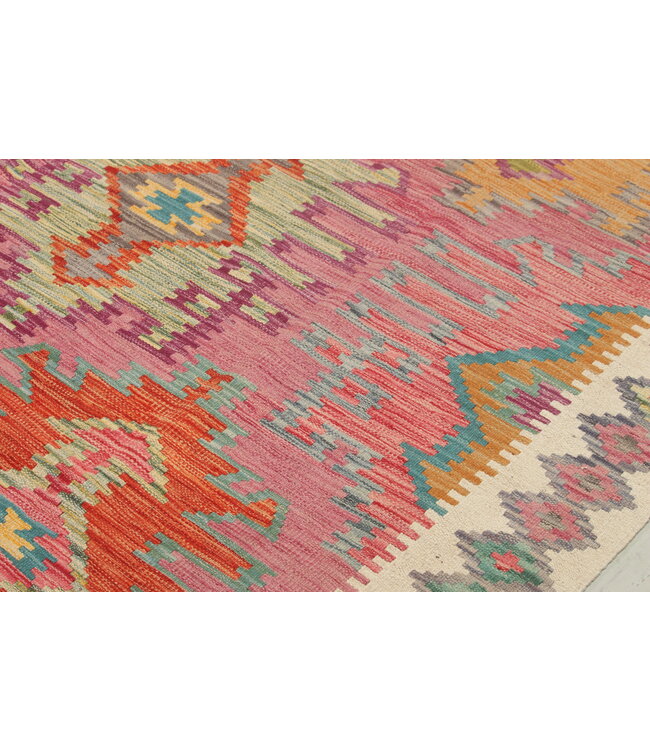 Naila kelim Handgeweven  294x197 cm Traditional Kelim Tapijt Wol