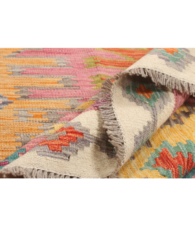 Naila kelim  Handgemacht 294x197 cm Traditional Wolle Kelim Teppich