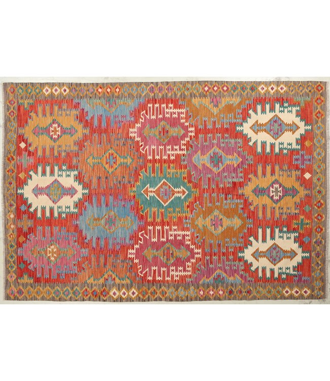 Naila kelim  Handgemacht 303x204cm Traditional Wolle Kelim Teppich