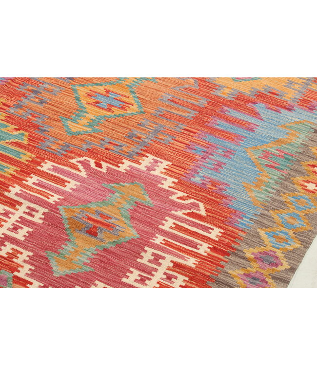 Naila kelim Handgeweven   303x204cm Traditional Kelim Tapijt Wol