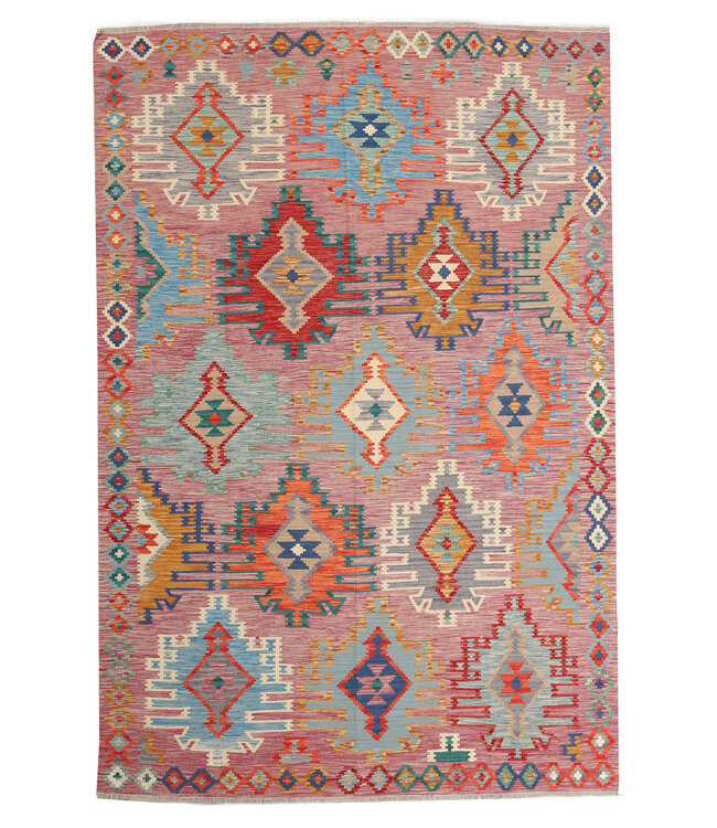 Naila kelim Handgeweven   306x207cm Traditional Kelim Tapijt Wol