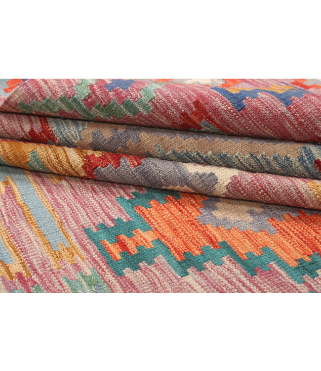 Naila kelim Handgeweven   306x207cm Traditional Kelim Tapijt Wol