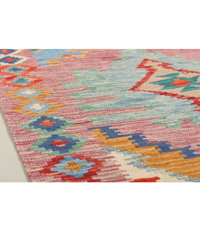 Naila kelim Handgeweven   306x207cm Traditional Kelim Tapijt Wol