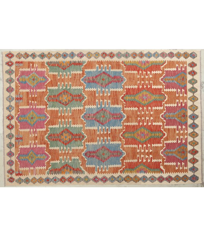 Naila kelim  Handgemacht  292x198cm  Traditional Wolle Kelim Teppich