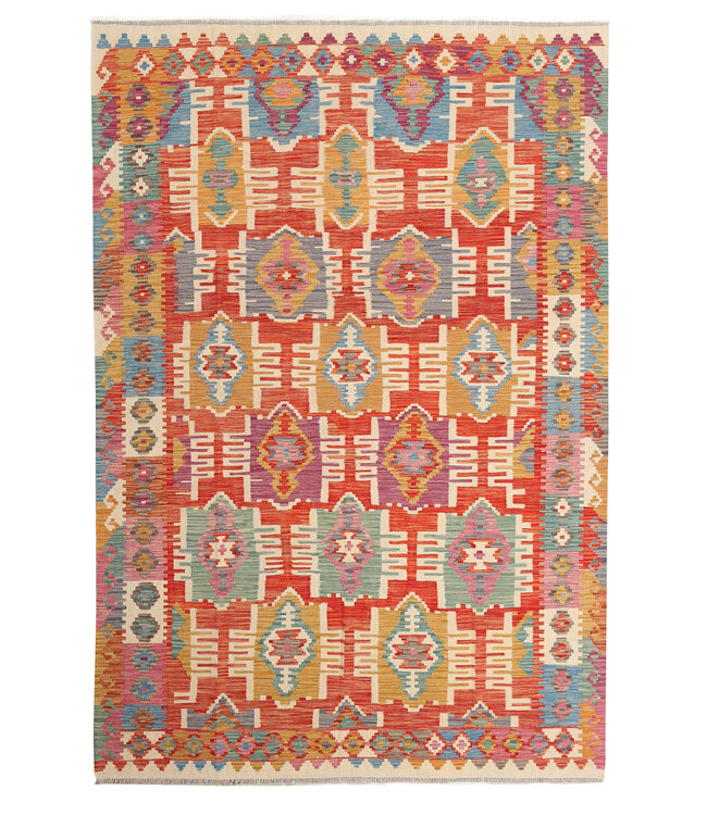 Naila kelim  Handgemacht  290x199cm  Traditional Wolle Kelim Teppich