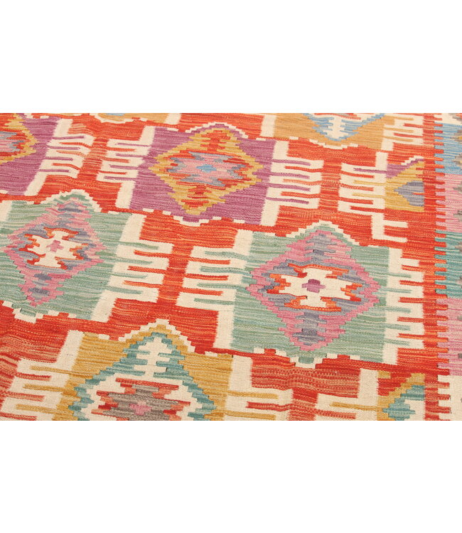 Naila kelim Handgeweven  290x199cm  Traditional Kelim Tapijt Wol