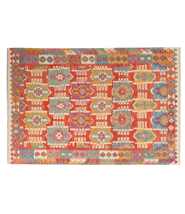 Naila kelim  Handgemacht  290x199cm  Traditional Wolle Kelim Teppich