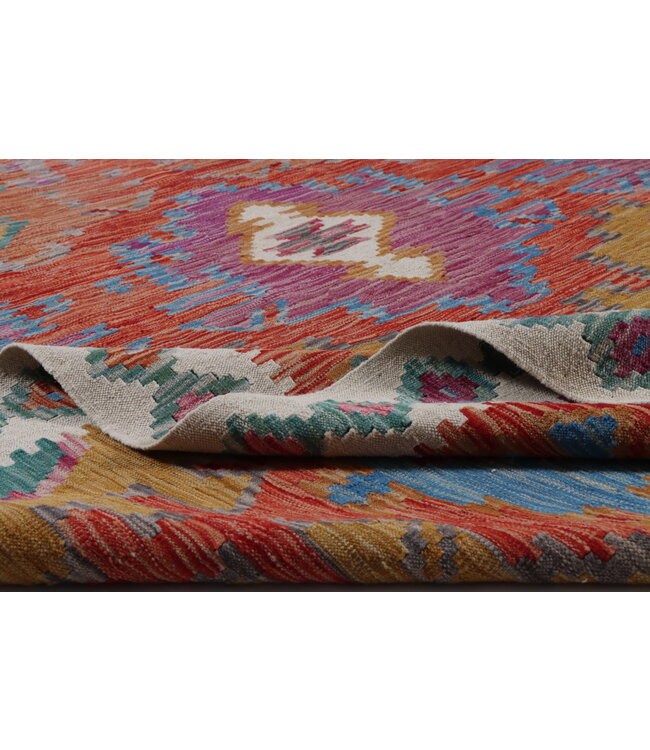 Naila kelim Handgeweven   295x196cm  Traditional Kelim Tapijt Wol