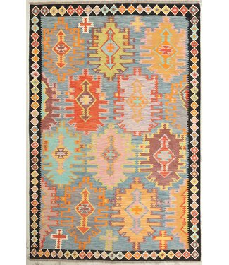 Kelimshop Naila kelim Handgemacht   306x200cm Traditional Wolle Kelim Teppich