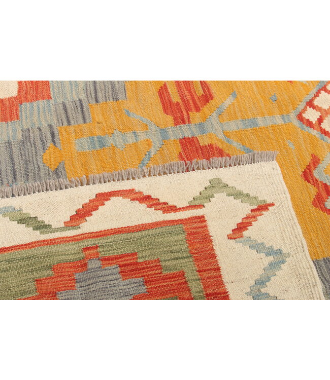 Naila kelim Handgeweven  297x253cm  Traditional Kelim Tapijt Wol