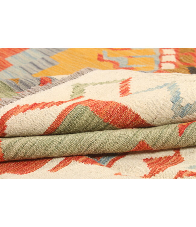 Naila kelim Handgeweven  297x253cm  Traditional Kelim Tapijt Wol