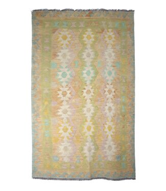 198x146 cm Handgemaakte Afghaanse traditionele Kelim Vloerkleed Wol Tapijt