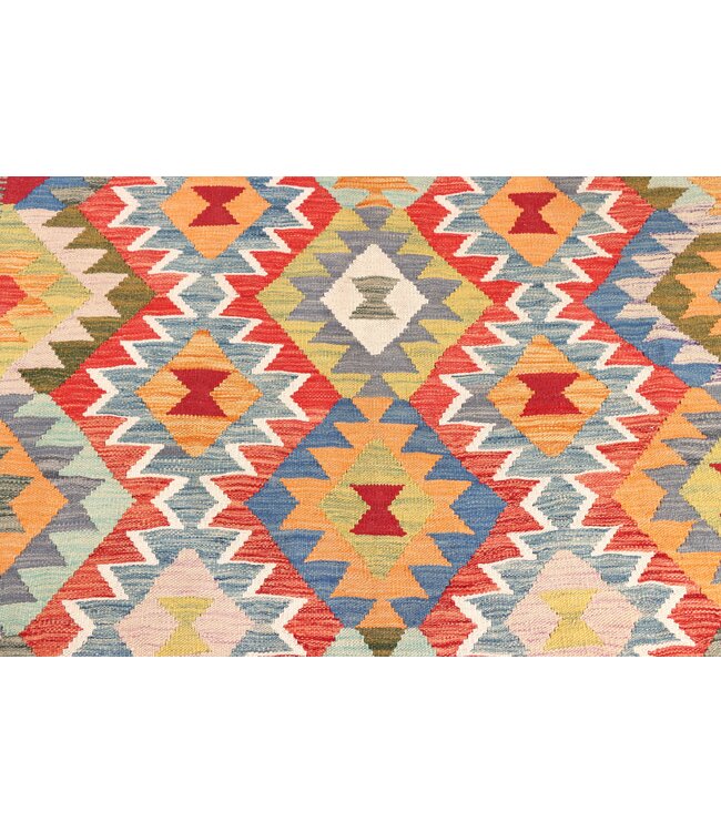 205x150  cm Handmade Afghan Traditional Kelim Area Rug Wool Carpet