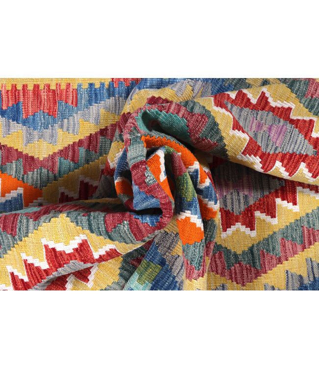 192x152  cm Handmade Afghan Traditional Kelim Area Rug Wool Carpet