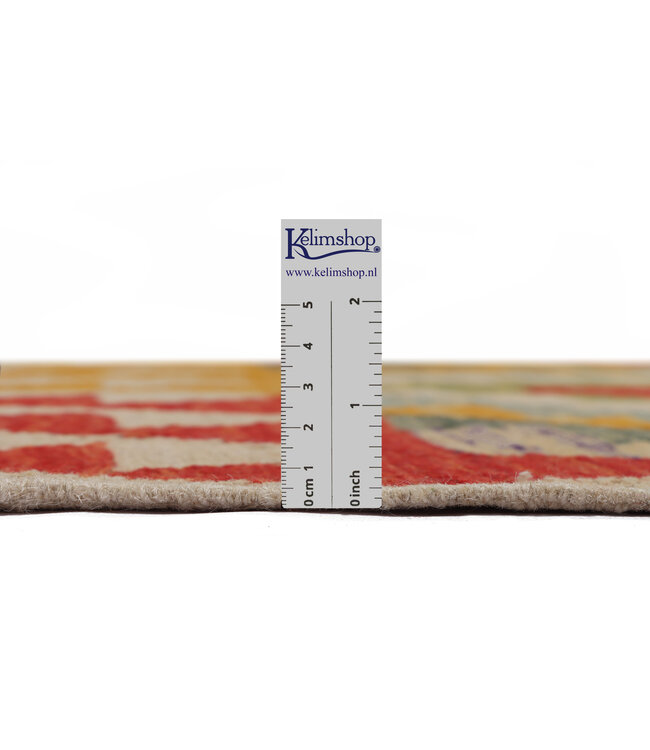 195x148 cm Handgefertigter Afghanischer traditioneller Kelim Teppich Woll