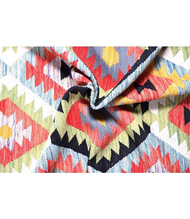 195x148 cm Handgemaakte Afghaanse traditionele Kelim Vloerkleed Wol Tapijt