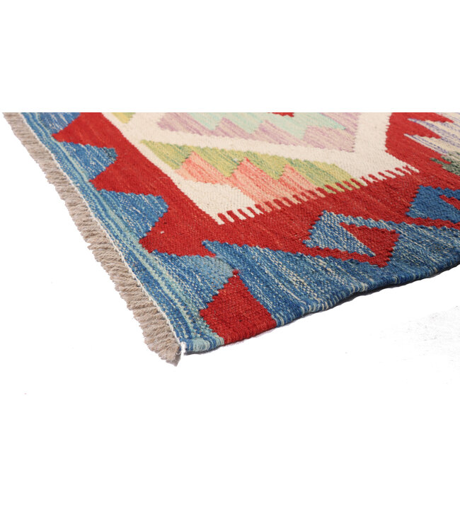 204x154 cm Handgefertigter Afghanischer traditioneller Kelim Teppich Woll