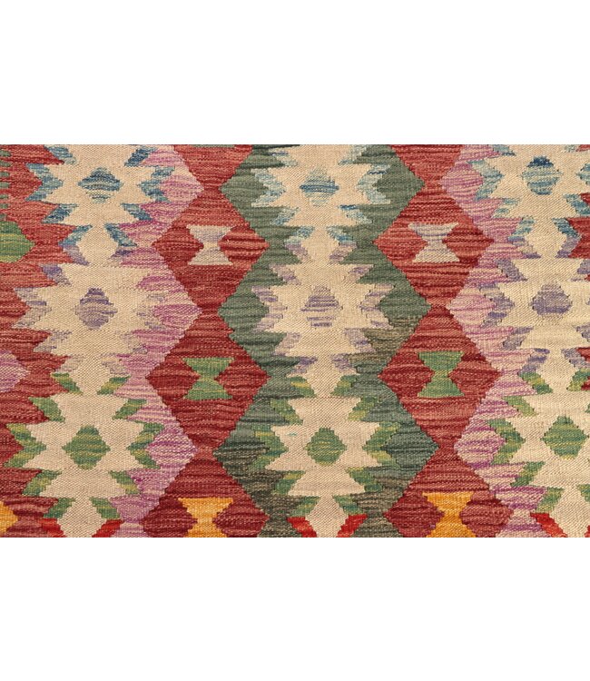 210x147 cm Handgemaakte Afghaanse traditionele Kelim Vloerkleed Wol Tapijt