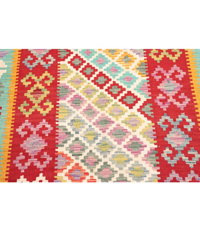 180x126  cm Handmade Afghan Traditional Kelim Area Rug Wool Carpet