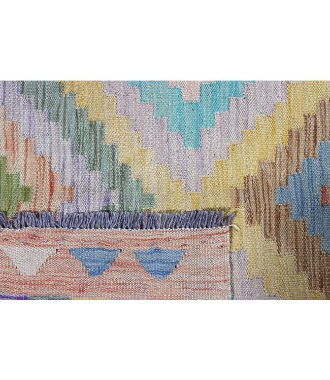 184x122 cm Handgefertigter Afghanischer traditioneller Kelim Teppich Woll