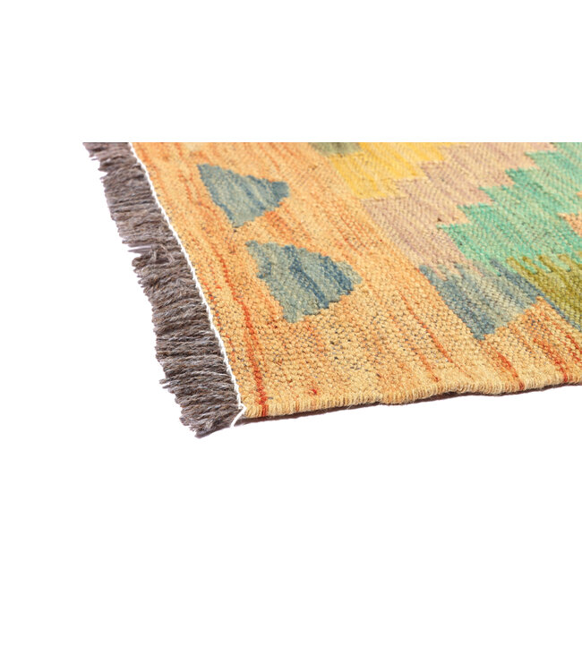 184x122 cm Handgefertigter Afghanischer traditioneller Kelim Teppich Woll