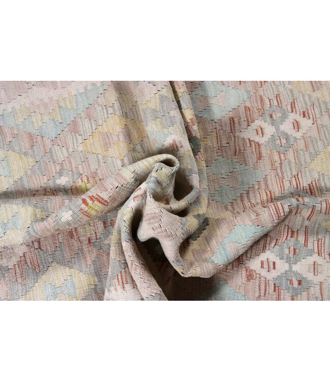 192x142 cm Handgemaakte Afghaanse traditionele Kelim Vloerkleed Wol Tapijt