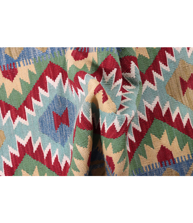 Kelim kleed loper 204x65 cm  vloerkleed tapijt kelims hand geweven